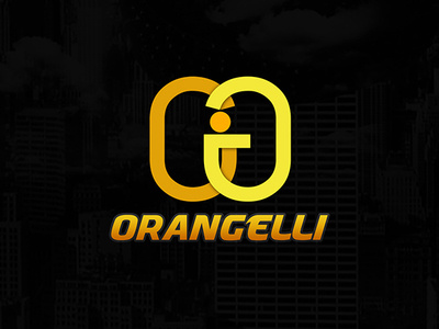 Orangelli Logo black beauty branding creative design gold illuatration logo design photoshop