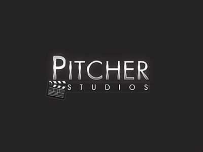 Pitcher Studios Logo Design black and white brand agency branding creative design india logo design photoshop studios usa