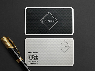 Plastinina brandidentity branding business card businesscard design logo print stationery typography vector