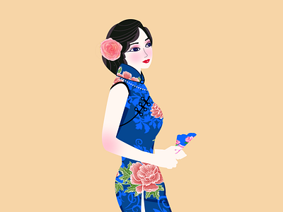 The Classical Woman Beauty of Chinese Cheongsam cheongsam chinese cheongsam classical illustrator