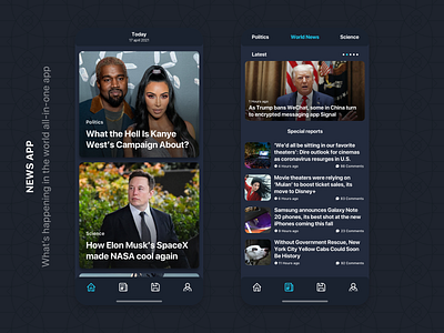 News App - Mobile App android app concept design ios mobile mobile app design news news app ui ux