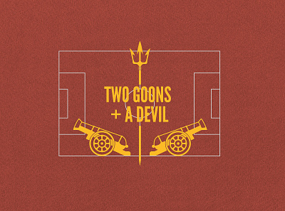 Two Goons + A Devil a devil devil gooner goons graphicdesign passion podcast smithwood smithwoodproductions soccer two goons