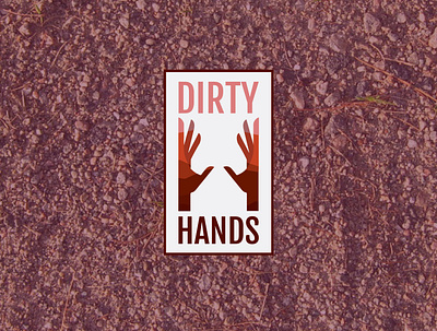 Dirty Hands abstract ai carlton carltonthered dirty hands earth filth fun graphic design hand hands illustrator layers logo negative space red shades of red