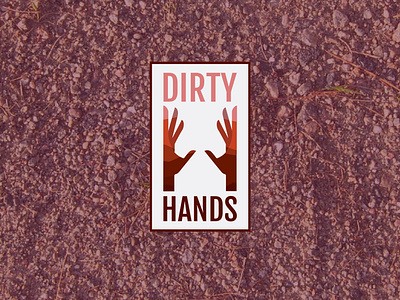 Dirty Hands abstract ai carlton carltonthered dirty hands earth filth fun graphic design hand hands illustrator layers logo negative space red shades of red