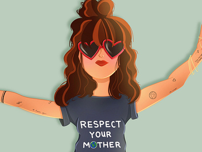 Respect Your Mother digital art digital artist digital illustration drawing people illustration illustrator portrait art procreate