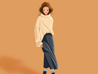 My Daily Fall Outfit apple pencil artist artists digital art digital artist digital illustrator fall fashion illustration procreate procreate art procreateapp