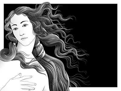 Venus adobe illustrator hair illustration portrait vector venus