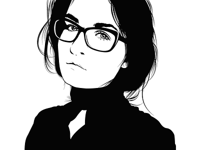 Jane adobe illustrator black illustration portrait simple vector white