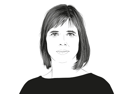 Kersti adobe illustrator black estonia illustration portrait president vector white