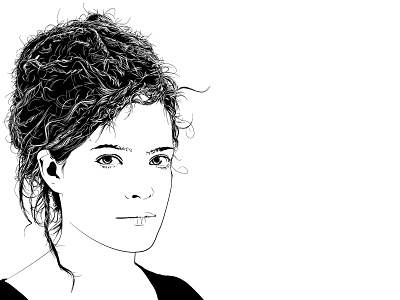 Maria adobe illustrator dreads hair illustration portrait vector