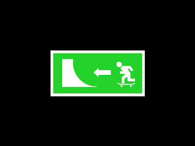 Skateit exit sign illustration sign skate it skateboard skateboarding vector