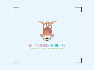 Chimpy Champs Enrighment - -Logo Design adobe illustrator branding design graphic design icon illustration logo logo design monkey typography vector