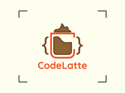 CodeLatte - Logo Design adobe illustrator branding code coffee design food graphic design icon illustration latte logo logo design vector