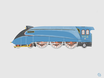 The Mallard - fastest steam locomotive design illustration locomotive mallard mallard train procreate steam train the mallard the mallard train train