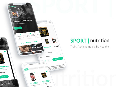 Sport Nutrition concept branding design figma mobile mobilefirst nutrition photoshop retail sports uiux