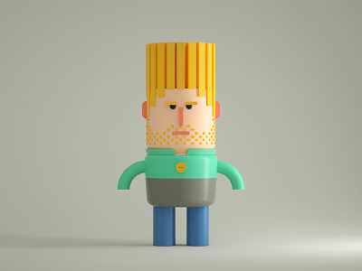 Paul 3d 3d art 3d artist c4d character characterdesign cinema 4d design illustration low poly low poly art man render