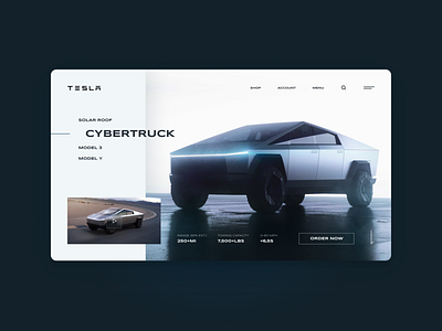 Tesla site design concept car design tesla ui