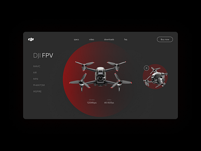 DJI FPV website concept dji ui