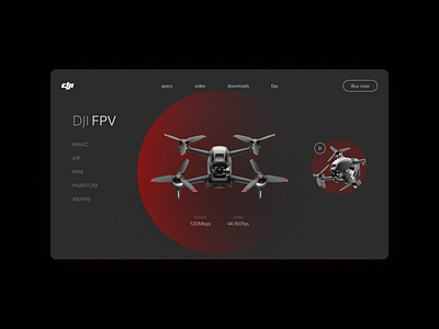 DJI FPV website concept