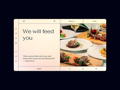 Restaurant website concept