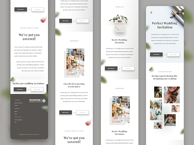 Exploration for E-Wedding Invitation Company (Responsive) app clean design exploration ios responsive typography ui user experience ux web design website wedding invitation