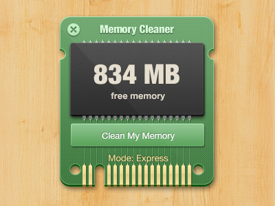 Memory cleaner app apple application chip graph icon interface ios lion mac macos memory cleaner os ui ui design x