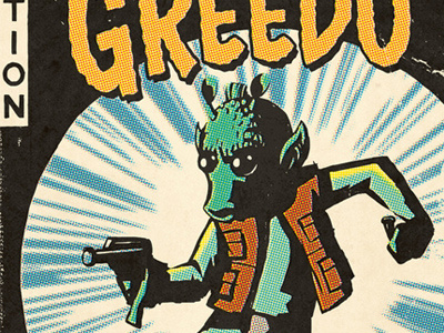 From the archives: Greedo comic book cover comic comic book cover greedo illustration parody pulp retro star wars vintage