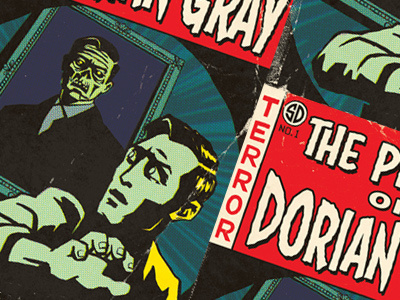 The Picture of Dorian Gray 50shadesofgray comic comic book cover dorian gray horror illustration oscar wilde pulp vintage