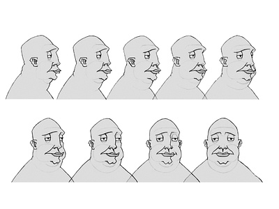 Hand drawn character turnaround [2006] by Sam Daley on Dribbble