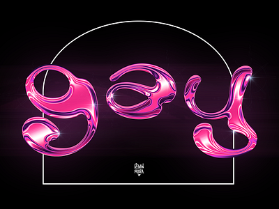 Gay design gay gaypride glow graphic idea identitydesign pink pride type typography