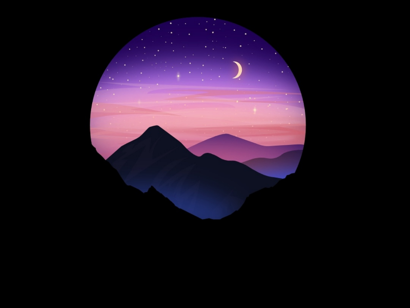 Starry Mountains 🌟 by Taylor E. Mathias on Dribbble