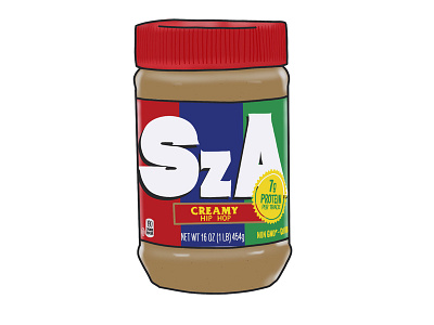 Sza branding design illustration logo music music artist packaging peanut butter sza