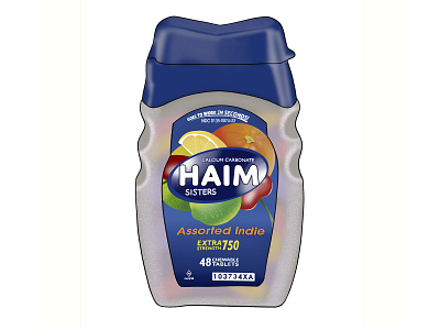 Haim branding design haim hand lettering illustration logo music music artist packaging tums typography