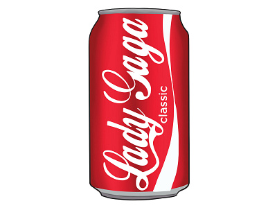 Ladygaga branding can coke design illustration lady gaga logo music music artist packaging soda packaging typography