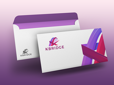 Kbridge Envelop Design brand design brand identity branding branding design bridge design k letter logo stationary stationary design
