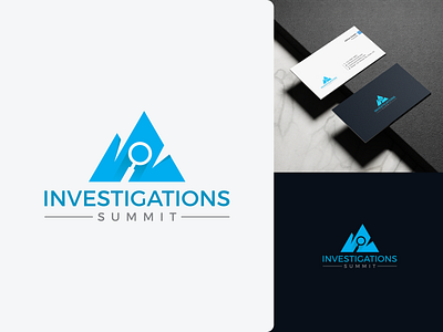 Investigations Summit Logo Design brand identity branding design logo minimal mountain search summit