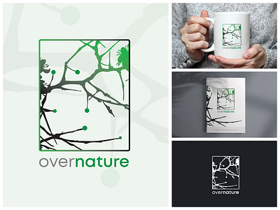 Over Nature Logo and Branding abstract brand identity branding design logo logo design minimal nature