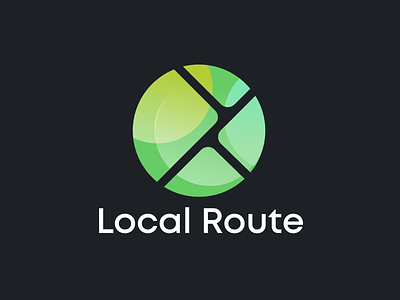 Local Route Logo Design apps brand identity branding gradient location logo map route