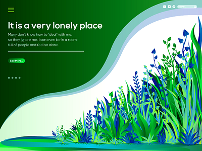 Lonely place natural illustration forest gradient illustration jungle landing page illustration natural tree vector