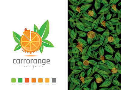 Carrot and Orange Fresh Juice Logo