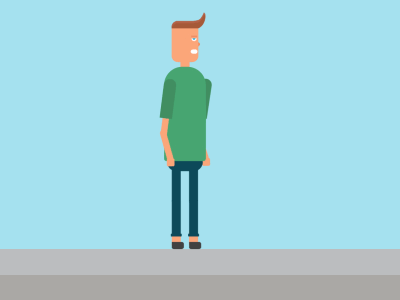 Character walk cycle and rig test by Bobby Landergan on Dribbble