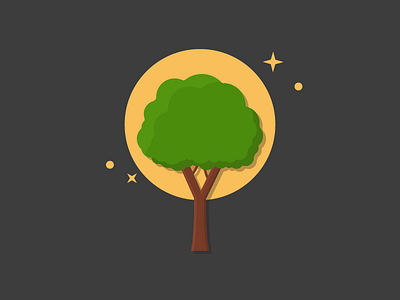 Tree 1/2 2d design flat flat vector illustration illustrator tree vector vector art