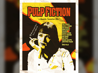 Pulp Fiction Poster art arte artist artistic design digitalart film film poster movie movie poster photoshop poster poster art poster design pulp fiction tarantino visualart