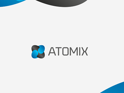 Atomix brand branding chemistry design graphic design laboratory logo logotype mark pharmaceutical science tech technology