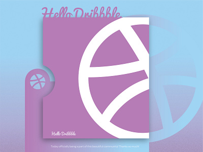 Hello Dribbble! dribbble firstposter hellodribbble illustrator joining photoshop visualdesign