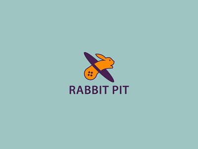 Rabbit Pit illustration logo logo design logogram logotype