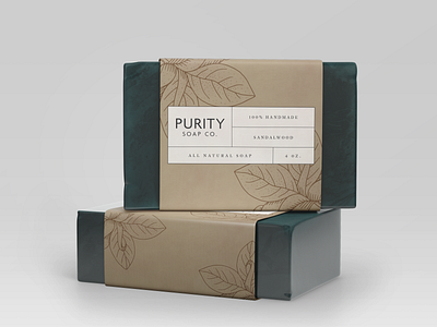 Purity Soap Co. branding graphic illustration logo design product small business