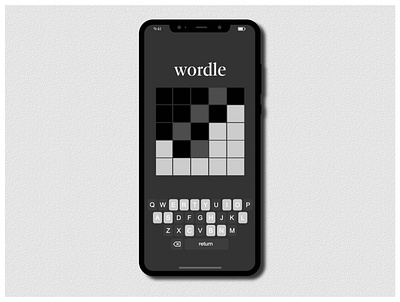 shades of wordle black branding challenge graphic design gray minimalist mobile ui ux white