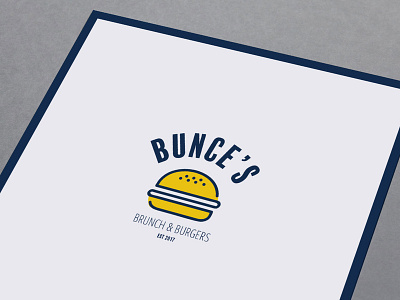 Bunce's Brunch & Burger Logo branding design icon illustration logo typography