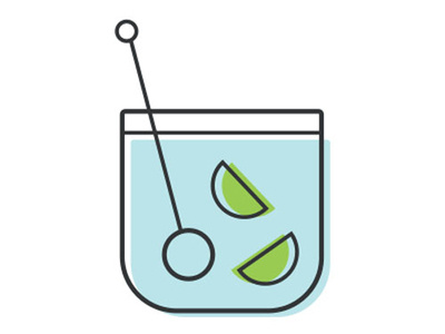 Gin Icon branding design drink gin ginicon icon illustration illustrator logo vector
